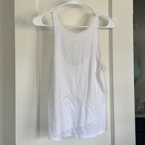 Lululemon flowy white cotton reversible tank top size 6